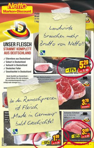 Netto Werbung Postit