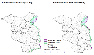 In den Landkreisen Oberspreewald-Lausitz und Spree-Neiße können die letzten Restriktionszonen aufgehoben werden © MLEUV Brandenburg